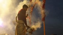 Walking tour in Varanasi along the ghats (riverbank) in Morning 