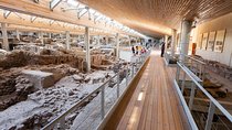 Archaeological bus tour to Akrotiri excavations & Red beach