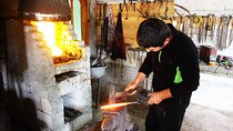 Private day tour with sword & wool making masterclasses + natural wine & lunch
