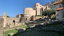 Bovilla Lake, Gamti Mountain, and Kruja Fortress. 