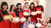 Xiao Long Bao, Chicken vermicelli with mushroom and sesame oil, Tofu strips salad, Bubble milk tea. Taiwan Traditional Delicacies Experience-A (Taipei Cooking Class)