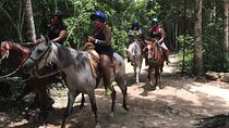 Horseback riding with ATV, zip lines and cenote, lunch and transfer 