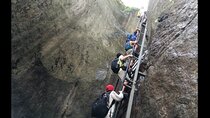 Climbing through the Canyon, Zipline and Hiking in Carpathian 