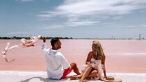 Natural Pink Lake Las Coloradas and Rio Lagarto from Riviera Maya