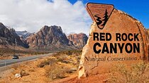 California desert, Red Rock Sign and Seven Magic Mts 