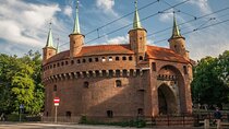 A glance at the Krakow Old Town from the deck of a electric golf cart