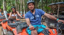 Drive an Atv shared, swim in a Cenote and ziplines in the Cancun 