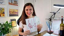 Art Class on How to paint with Red Wine - ONLINE experience