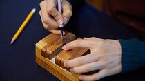 Carving a Korean Stone Seal with Jeongju in Insadong Seoul.