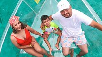 Private tour on transparent boat Cancun Nichupté lagoon