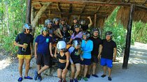 Shared ATV Express & Ziplines and Cenote Swim tour from Cancun