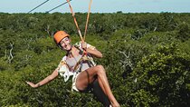 Half Day tour Zipline + Rappel + Cenote from Riviera Maya hotels