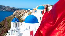 Santorini Flying Dress Photoshoot for 4 Guests & transportation