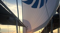 Catamaran sailing at sunset with tapas Palma de Mallorca