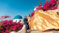  Photoshoot in Flying Dresses in Santorini 
