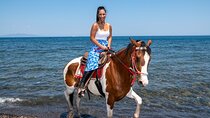 Secluded Black Beach Horseback Riding Tour in Santorini 