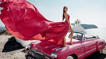 Private Flying Dress Photoshoot in Santorini 