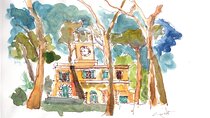 Sketching in Rome Villa Borghese Private lesson with Guido