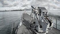 Battleships of WWII at Pearl Harbor from Waikiki