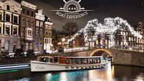 Amsterdam Light Festival: Canal Cruise Covered Saloon Boat