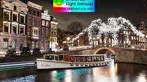 Amsterdam Light Festival: Canal Cruise Covered Saloon Boat
