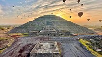 Balloon flight Teotihuacan, Breakfast in a cave Pick up in CDMX 