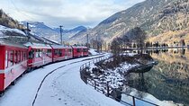 Lake Como, Swiss Alps and Bernina train. From Milan