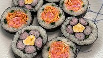 Making decorative sushi rolls near Tokyo Skytree