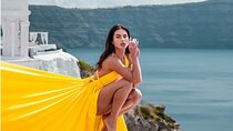 Flying Dress in Santorini 
