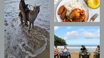 Atv at beach and River, Horses at the Beach,And Dominican Food