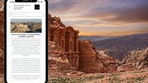 Route through Petra in Jordan