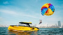 Parasailing in dubai with jbr beach and palm jumeria
