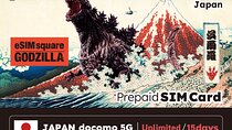 Japan Unlimited SIM Card + Godzilla sticker | Narita Airport 