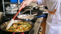 Market Tour & Paella Cooking With Wine in Central Barcelona