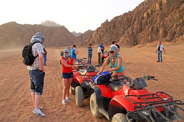 Hurghada Desert Sunsets Quad Biking, Pickup, Dinner 