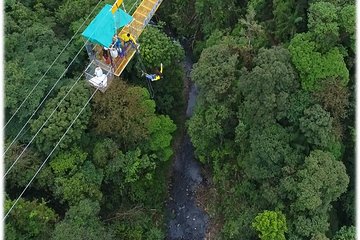 Bungee Jump near San José, Costa Rica w/ Canopy Ziplines and Superman Cable