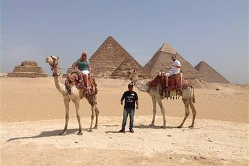 Cairo Layover excursion to Giza Pyramids Sphinx Coptic Cairo & Bazaar