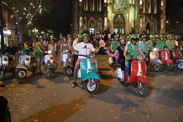 Hanoi Vespa After Dark Street food + Train Street+ Live Music 