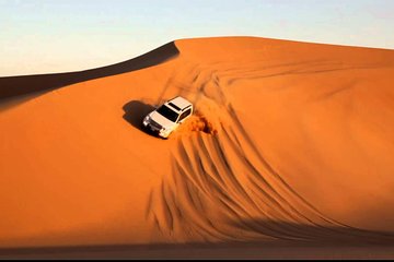 Abu Dhabi Desert Safari 4x4 Dune Bashing & Camel Riding & Sand Boarding with BBQ