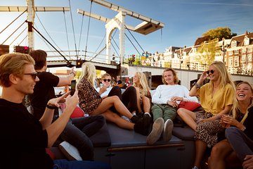 Luxury Summer Boat Tour in Amsterdam with Bar on board