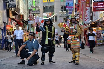 Samurai photo shooting at Street in Shibuya