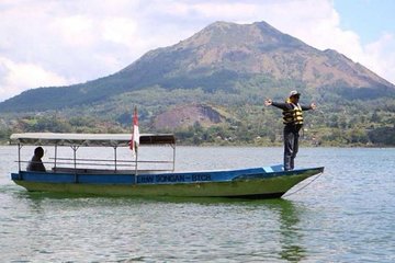 Down Hill Jungle Trek with Traditional Boat on the Lake Batur 