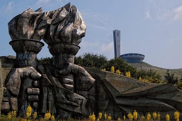 Symbol of the Communism Buzludzha monument and the Rose valley