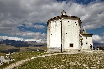 Medieval Abruzzo by R. Calascio with typical Abruzzo lunch