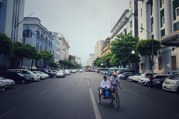 Yangon Evening Food Tour and trishaw ride