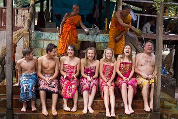 Traditional Buddhist Water Blessing at a local pagoda