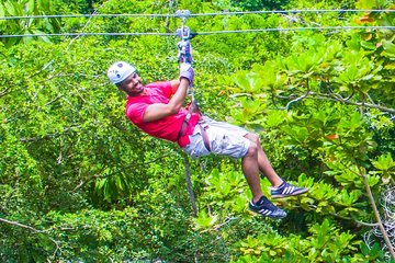 Zipline, River Tubing and Blue Hole Adventure from Ocho Rios