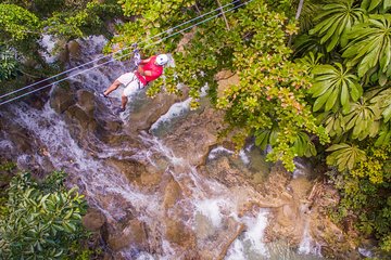 Falls Flyer Zipline and Dunn's River Falls Adventure Tour from Falmouth