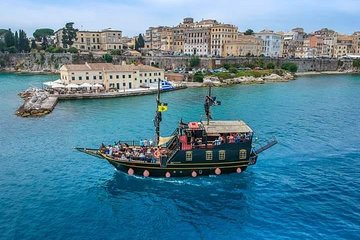 Minicruise around the coastline of Corfu Town with Pirate ship 75 min
