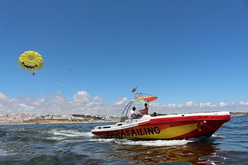 Parasailing Adventure on Albufeira's Coastline!